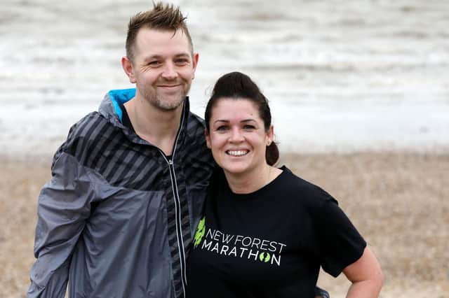 Gareth Charles and Kate Rant both did their 100th parkruns at Lee-on-the-Solent on Saturday. Picture: Chris Moorhouse
