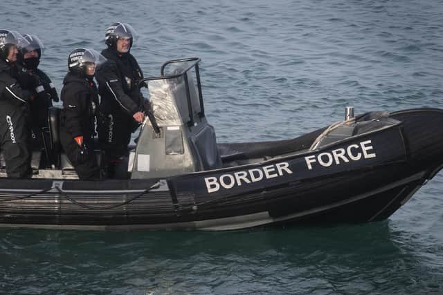A Border Force RIB on patrol in Dover Harbour. PRESS ASSOCIATION