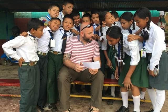 Tick bite victim Keith Poultney, from Waterlooville, during his trip to Nepal
