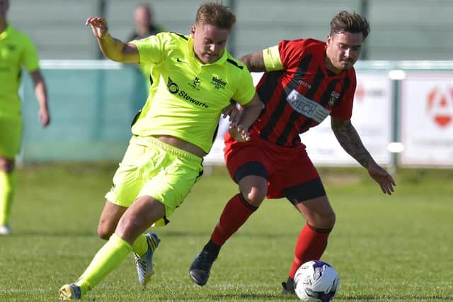 Josh Holmes in action for Fareham Town Picture: Neil Marshall