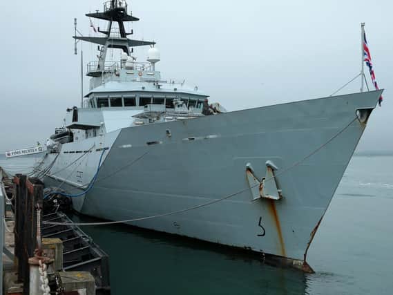 HMS Mersey pictured at Portsmouth Naval Base last year. Photo: Chris Moorhouse.