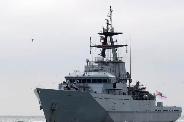HMS Mersey has been earmarked to sail to Dover to tackle the migrant 'crisis', reports have claimed. Photo: Royal Navy