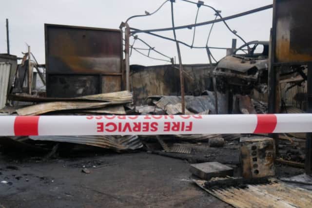 Damage left by the fire.
Picture: Habibur Rahman