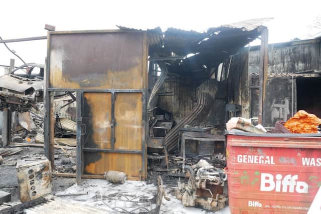 Damage left by the fire.
Picture: Habibur Rahman