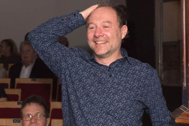 Matt 'M-One' Dixon reacts as his name is announced as Visual Arts 2017 winner. Picture: Keith Woodland