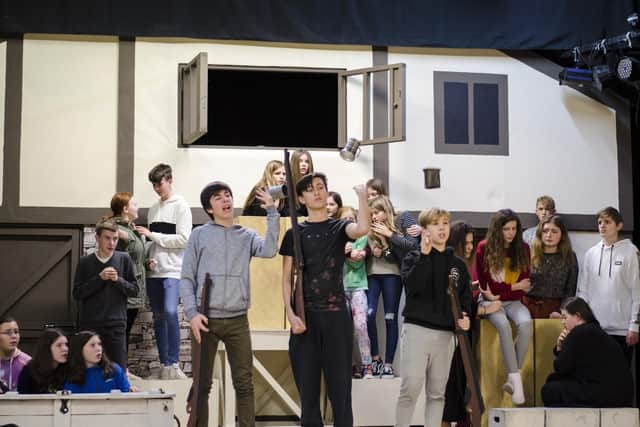 Dynamo Youth Theatre presents The Highwayman, a new musical at The Pallant Centre, January 9-12.
Picture is from a rehearsal.