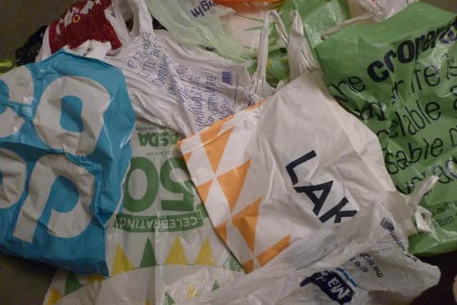 Blaise has a mountain of plastic bags under his kitchen sink