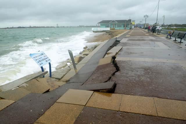 A new wall will strengthen the sea defences in Southsea, which have previously collapsed in bad weather.