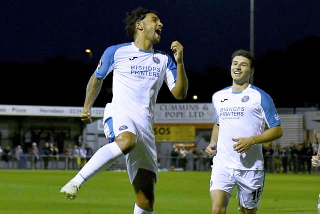 Theo Lewis put the Hawks in front on 55 minutes Picture: Neil Marshall