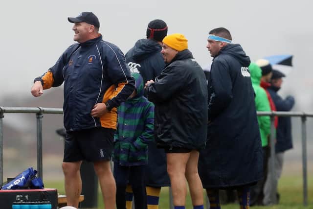 George Hillan, left, saw his Gosport & Fareham put in a dogged performance but they slipped up for a spell at Farnham. Picture: Chris Moorhouse