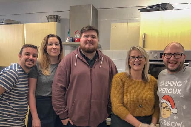Investment management firm Brooks Macdonald helped out at The Lifehouse in Portsmouth. Picture is James Place, Chelsea Sturgess, Jon Keates, Sally Spicer and Russell Leggatt.