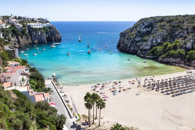 Cala en Porter beach on Menorca at Balearics islands, Spain. Picture: Southampton Airport