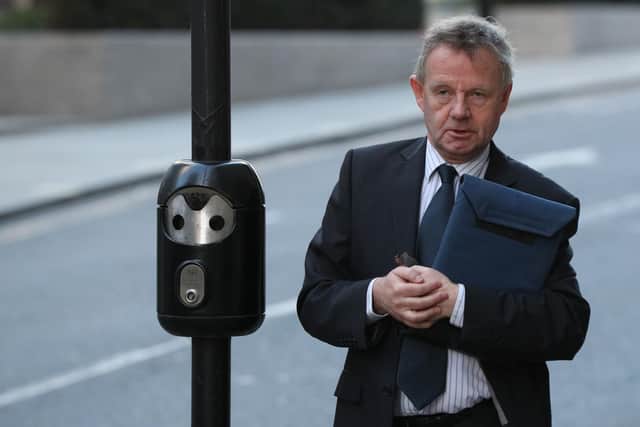 Pilot Andrew Hill, who was charged over the Shoreham Airshow crash, arrives at the Old Bailey in London for his pre-trial review. Picture: Jonathan Brady/PA Wire