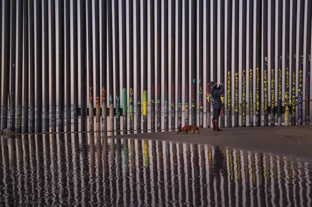 The border fence between San Diego, California, and Tijuana, as seen from Mexico