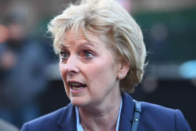 Conservative MP Anna Soubry arrives at the Houses of Parliament in London on Tuesday, a day after being branded a 'Nazi' by a mob of protesters. Picture: Victoria Jones/PA Wire