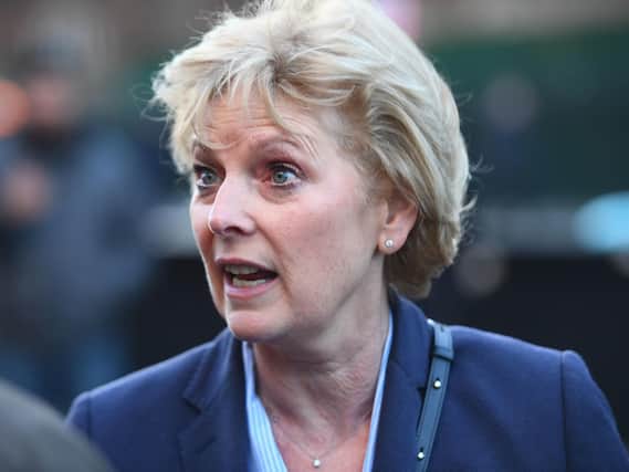 Conservative MP Anna Soubry arrives at the Houses of Parliament in London on Tuesday, a day after being branded a 'Nazi' by a mob of protesters. Picture: Victoria Jones/PA Wire
