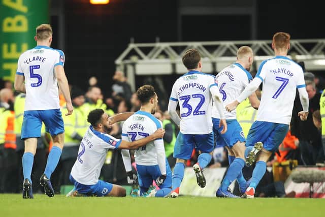 Andre Green's match-winner at Norwich earned Pompey 135,000 in prize money. Picture: Joe Pepler