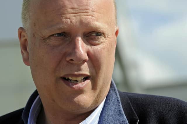 Chris Grayling, transport secretary, during a visit to The Hard Interchange in Portsmouth. Photo: Ian Hargreaves