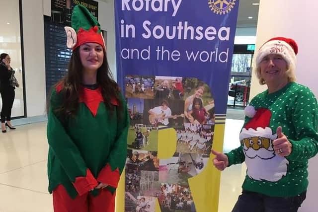 Lulia Eana and Carol Jenkinson from the Rotary Club of Southsea Castle