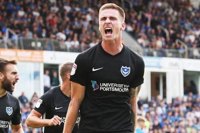 Pompey striker Oli Hawkins Picture: Joe Pepler