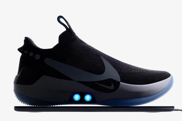 Nike Adapt BB basketball shoe, a connected shoe which is self-lacing and can be controlled from a smartphone. Picture: Nike/PA Wire