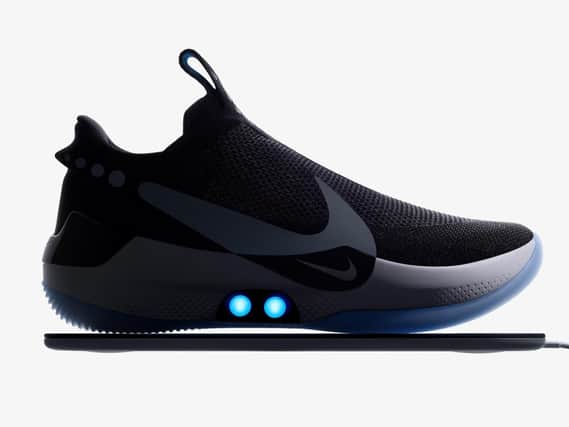 Nike Adapt BB basketball shoe, a connected shoe which is self-lacing and can be controlled from a smartphone. Picture: Nike/PA Wire