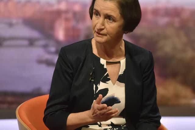 Nia Griffith has raised her concerns about delays to a key defence plan. Here she is pictured on The Andrew Marr Show on the BBC
