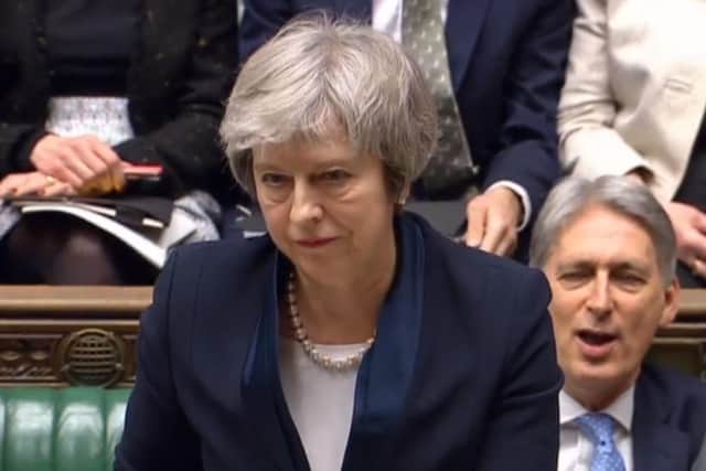 Prime Minister Theresa May speaks at the conclusion of the debate ahead of a vote on her Brexit deal in the House of Commons.. Photo credit should read: House of Commons/PA Wire