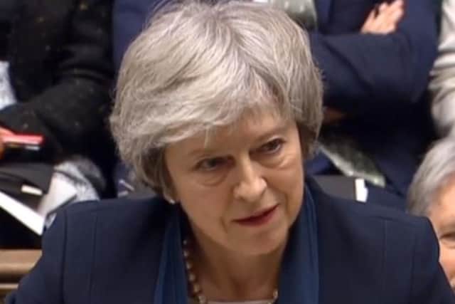 Prime minister Theresa May speaking earlier in the House of Commons. Photo: House of Commons/PA Wire