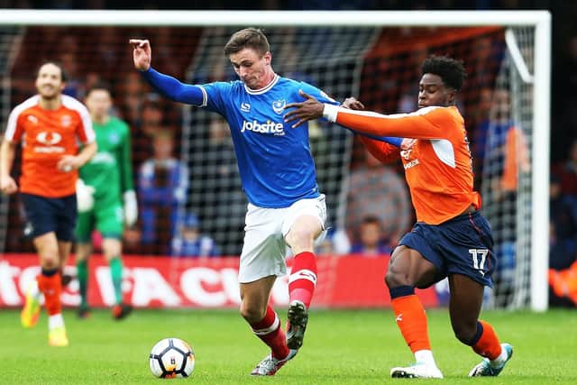 Oli Hawkins in action at Luton last season. Picture: Joe Pepler