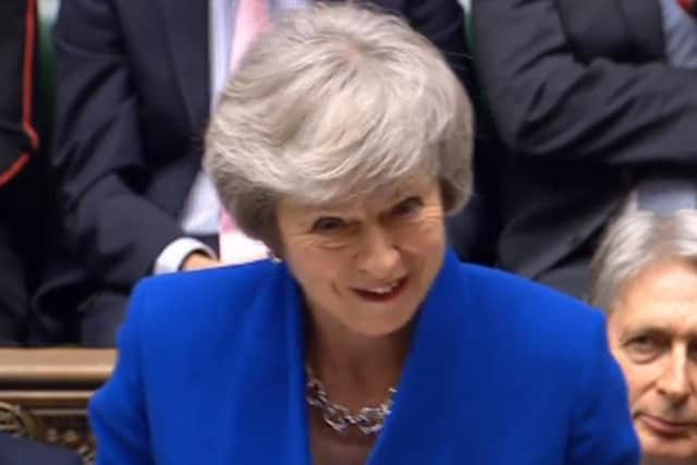 Prime Minister Theresa May speaks  during the debate for the Government no confidence motion in the House of Commons, London.  PA Wire