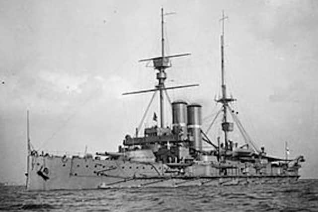 The last Portsmouth-based ship to be sunk in the First World War, HMS Britannia.