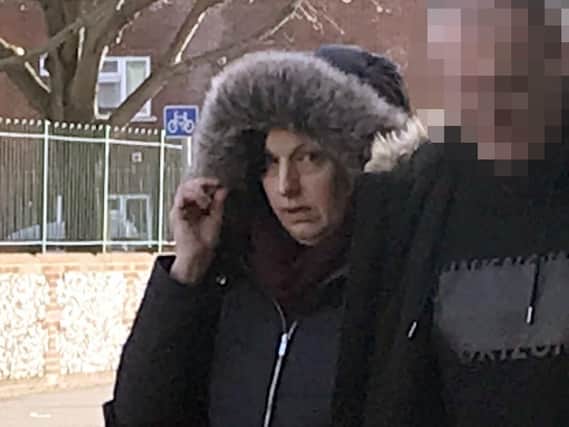 Tamasin Gregory, 45 from East Stratton, after leaving Portsmouth Crown Court on Friday, January 18 - where she was given a suspended sentence for pilfering more than 30,000 from Redlands Primary School's coffers over a three-year period. Picture: Byron Melton