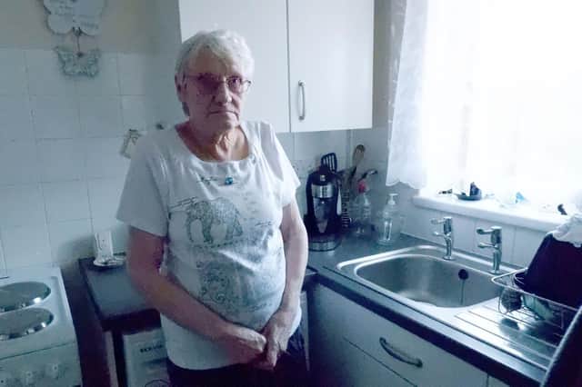 Pensioner Averil White has health problems and went without hot water for a month at her residential block in Havant. Picture: Habibur Rahman