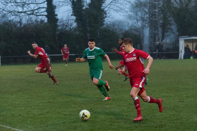 Horndean beat Brockenhurst with Alfie Lis continuing his good form in front of goal. Picture: Vernon Nash (190119-054)