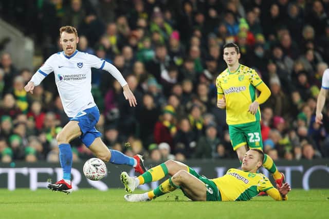 Pompey won at Norwich in the third round of the FA Cup. Picture: Joe Pepler
