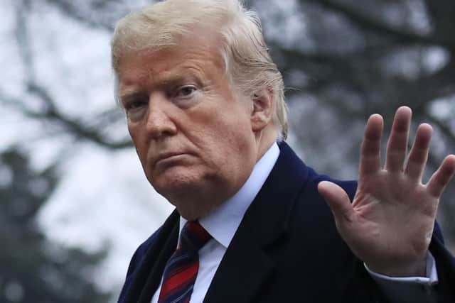 President Donald Trump is reportedly going to visit the UK for the D-Day anniversary celebrations this year. Picture: AP Photo/Manuel Balce Ceneta