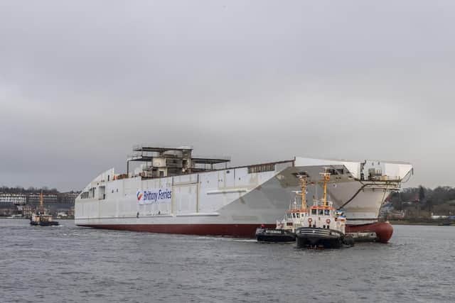 Brittany Ferries' new boat Honfleur. Picture: Barry Hayden