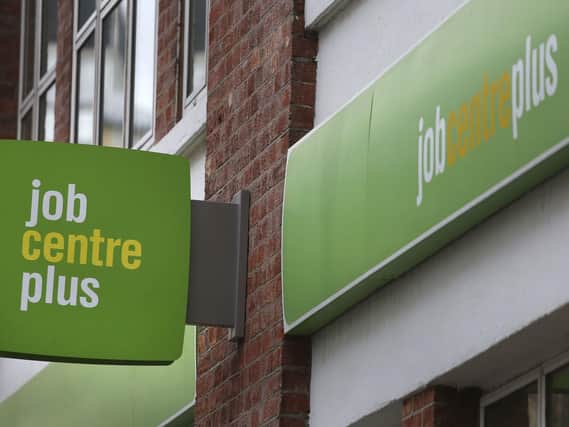 Job Centre Plus sign. Photo credit: Philip Toscano/PA Wire.