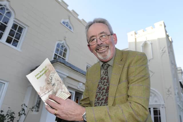 Drayton historian, Nigel Gossop launches his new book about the poet Keats at The Elms in Bedhampton. Picture: Ian Hargreaves  (200119-1)