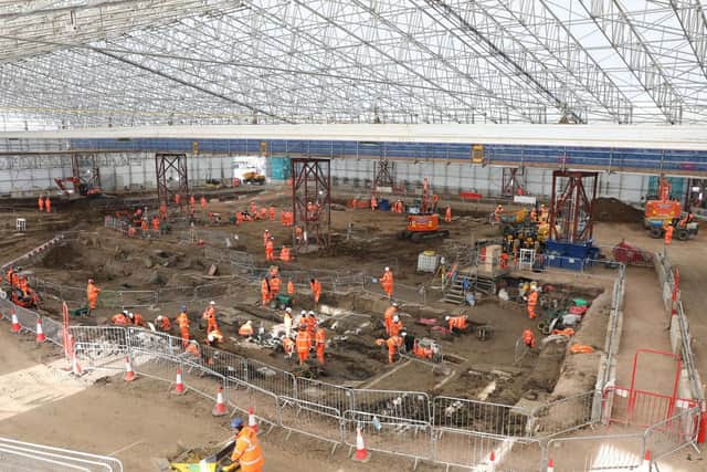 The remains were unearthed in London. Photo: HS2 Ltd/PA Wire