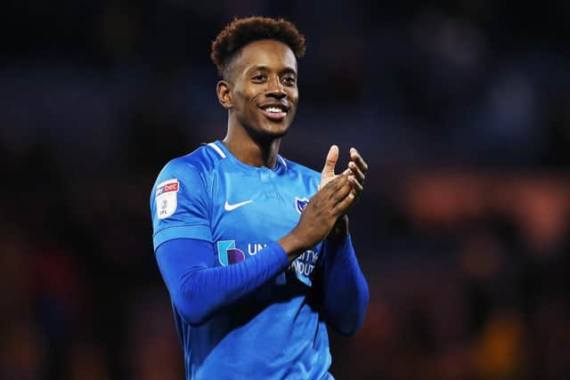 League One - Portsmouth vs AFC Wimbledon - 01/01/19Portsmouths Jamal Lowe