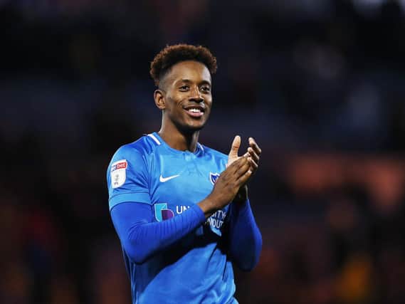 League One - Portsmouth vs AFC Wimbledon - 01/01/19
Portsmouths Jamal Lowe