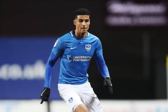Louis Dennis is a doubt for Pompey. Picture: Joe Pepler