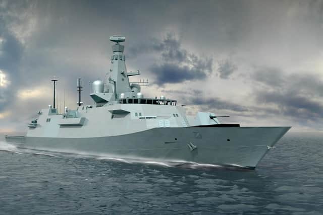 A computer-generated imaged of a Type 26 frigate. Photo: BAE Systems/PA Wire