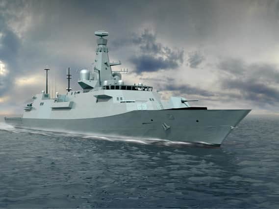 A computer-generated imaged of a Type 26 frigate. Photo: BAE Systems/PA Wire