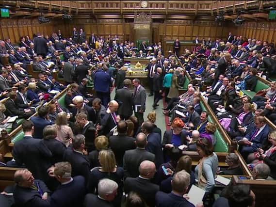 MPs gather in the House of Commons for the Brexit amendments. Picture: PA Wire