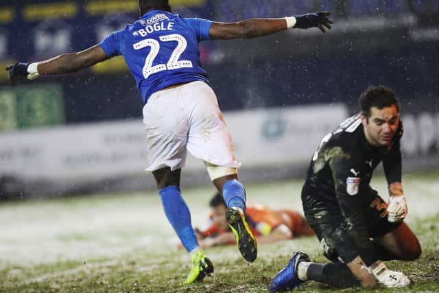 New Pompey striker Omar Bogle. Picture: Joe Pepler