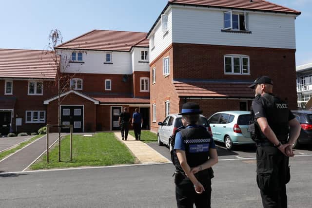 Police in Omaha Close, Fareham                          Picture: Chris Moorhouse