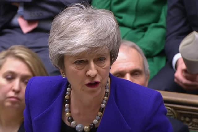 Prime Minister Theresa May speaks during Prime Minister's Questions in the House of Commons, London. Picture: PA Wire
